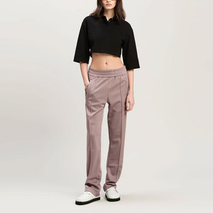 Pantalons de survêtement en molleton de coton brodé personnalisé, pantalon de survêtement ample à jambes larges pour femmes, pantalon de survêtement pour femmes - Product Image 1