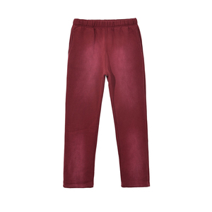 2025 pantalons lavés en ligne hommes lâche jambe large pantalon de survêtement droit lourd épais polaire blanc lavé pantalons de survêtement fabriqués par Dikson Sports - Product Image 1