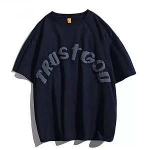 เสื้อยืดพิมพ์ลายหน้าจอกราฟิกสำหรับผู้ชายเสื้อยืด DTG 100% ผ้าฝ้ายถักเฮฟวีเวตสำหรับเสื้อยืดพิมพ์ลายพัฟ - Product Image 5