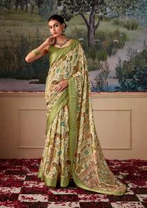 El último diseñador de seda suave Zari tejido Saree por FabZone - Product Image 6