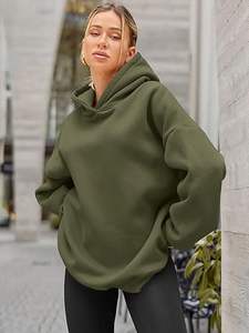 Vente en gros Sweat à capuche surdimensionné personnalisé unisexe pour femmes en coton de haute qualité conçu pour les vêtements grande taille - Product Image 6