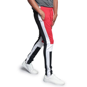 2024 nouveauté décontracté couleur bloc survêtement pantalons de survêtement coupe ajustée multi-poches gymnastique entraînement vêtements actifs pour la course sport toile - Product Image 1