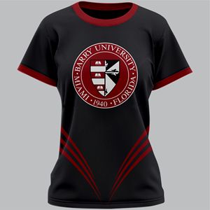 Barry University Chemise de qualité supérieure pour femme Confortable Regular Classic Breathable Everyday Wear Sportswear Logo sans col - Product Image 1