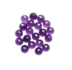 Venta al por mayor de amatista Africana natural de 4mm de alta calidad a granel IGI-Certified Rose Cut Loose Gemstone tratado térmicamente calibrado óptico - Product Image 3