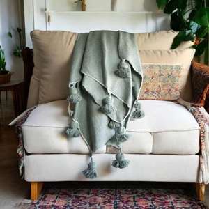 Manta Marroquí Hecha a Mano, Auténtica, Artesanal, Diseño Tribal, Suave, Tejida, Decoración para el Hogar, Regalo - Product Image 1