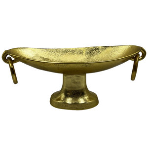 Cuenco decorativo de Metal duradero con asas, Color dorado y negro, centro de mesa para el hogar y la cocina, cuenco de aluminio para fiesta de boda - Product Image 2