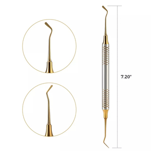 Juego de 6 piezas de instrumentos de llenado de resina compuesta Dental, juego restaurador recubierto de titanio dorado, equipo Dental - Product Image 4