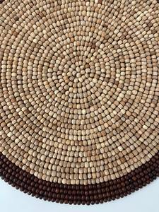 Classic European Eco-Friendly Luxury Handmade Customizable Wedding <b>Placemats</b> with Mother of Pearl Shell and Beads - Product Image 2