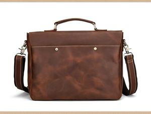 Bolso de hombro para ordenador portátil con mensajero de cuero auténtico 100%, regalo de cumpleaños perfecto para él o ella en el momento de la compra - Product Image 3