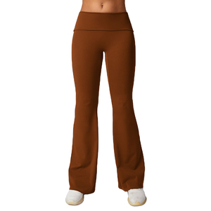 กางเกงเต้นรำเอวสูงสำหรับผู้หญิง วิ่งได้ แห้งเร็ว สไตล์ลำลอง ทรงขากระดิ่ง กางเกงเลกกิ้งกีฬา ทรงบาน รุ่นปี 2026 - Product Image 6