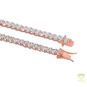 Nouveau design en argent sterling 925 avec bracelet de tennis en diamant moissanite plaqué or rose pour cadeau ou fête - Product Image 2