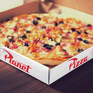 กล่องใส่พิซซ่าเกรดอาหารกระดาษลูกฟูกเคลือบเงาดีไซน์ลายนูนทรงสี่เหลี่ยมแบบพกพา - Product Image 5