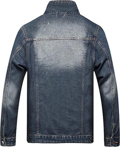 Chaqueta vaquera delgada desgastada para hombre Chaqueta vaquera superior para hombre Chaqueta vaquera Vintage para hombre - Product Image 2