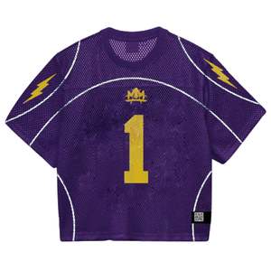 Camiseta de Entrenamiento Deportiva de Malla Morada para Fútbol, Uniforme de Equipo Personalizado, Transpirable, OEM, Venta al por Mayor - Product Image 1