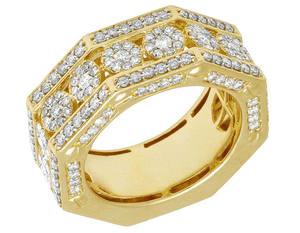 Bijoux hip-hop cadeau de fiançailles de mariage en argent sterling S925 VVS Moissanite diamant glacé bague en diamant pour hommes - Product Image 1