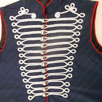 Gilet en coton bleu pour homme TIGER TOUCH Jay Gilet, veste de tambourinier, gilet de parade de festival, Pakistan