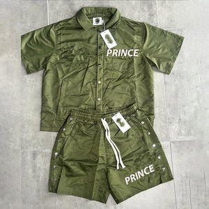 Prince 2025 Tendance Produit Nylon Survêtement Fabricant Hommes Boutonné Sweat TwoPiece Nylon Hommes Survêtement Personnalisé Jogging Ensemble - Product Image 2