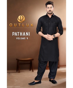 ชุดผ้าพันคอสไตล์อินเดียสำหรับผู้ชายในสไตล์ Punjabi pathani พร้อมปกกระดุมคอผ้าฤดูหนาว