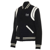 Veste universitaire en laine tricotée respirante et écologique, grande taille, noire, avec design personnalisé, haute qualité pour femme – Offre Spéciale