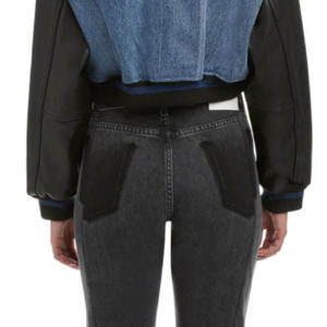 Chaqueta corta universitaria para mujer con diseño de logotipo bordado personalizado/Chaqueta corta universitaria cómoda de talla adulta para mujer - Product Image 5