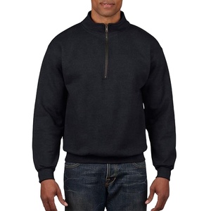 Sudaderas de alta calidad para hombre al por mayor OEM, sudaderas de estilo urbano para hombre, sudaderas térmicas con cremallera de un cuarto y estampado. - Product Image 3