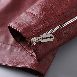 Veste en cuir pour homme imperméable d'hiver avec col montant et logo sur le devant - Prix bas, dernier design - Product Image 4