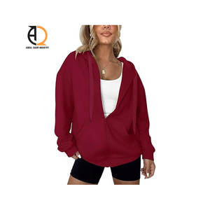 Sudadera con Capucha Extra Grande para Mujer, Estilo Casual, Holgada, con Hombros Caídos, de Felpa - Product Image 3