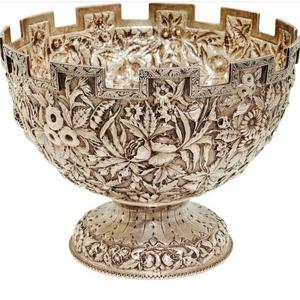 Plat de service et bol, vaisselle, bols de service, design artisanal, finition brute, design intérieur, matériau solide - Product Image 1