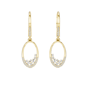 0.277 CT Lab-Grown VVS-VS EF Diamond <b>Dangle</b> <b>Earrings</b> 18KT, 14KT, 10KT <b>Gold</b> & 925 Silver Rose, Yellow, White <b>Gold</b> & - Product Image 2