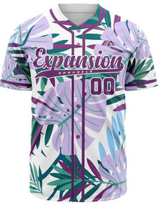 Camiseta de béisbol y sóftbol con logotipo personalizado, camisetas lisas a precio barato para hombre, ropa deportiva por sublimación para hombre, opción de talla grande, Color azul - Product Image 2