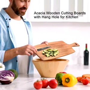 Tabla de cortar de madera Reversible Extra grande profesional, superficie de corte cuadrada para preparación de alimentos de cocina con eficiencia de fácil limpieza - Product Image 3