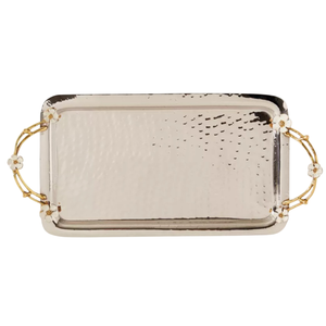 High Quality Hammered Brass Serving <b>Tray</b> with Olive Branch Handles Perfect for Home Decor & Wedding Party <b>Catering</b> <b>Tray</b> - Product Image 6