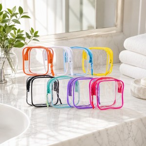 Sac de toilette transparent en PVC, pochette de voyage imperméable, sac de rangement pour maquillage transparent - Product Image 2