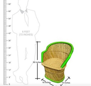 สินค้ายอดนิยมสไตล์วินเทจเก้าอี้หวายลานไม้ไผ่พร้อมเบาะสําหรับห้องนั่งเล่นร้านอาหารคาเฟ่เก้าอี้ไม้ไผ่ทอมือ - Product Image 5