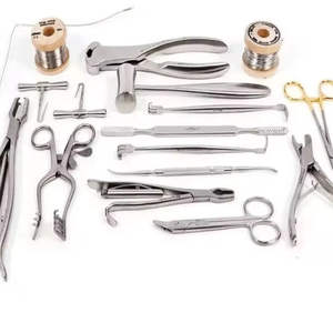 Juego de 17 Instrumentos Quirúrgicos Ortopédicos Veterinarios, Manual, Acero Inoxidable de Alta Calidad, Certificado CE Clase II - Product Image 1