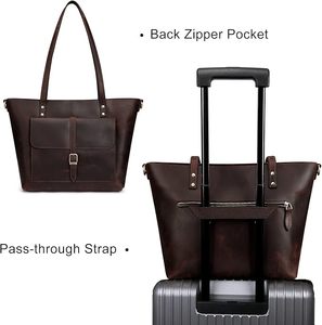 กระเป๋าถือหนังแท้จากนักออกแบบคุณภาพสูงพร้อมสายคล้องรถเข็นสำหรับร้านเสื้อผ้าออนไลน์ - Product Image 4