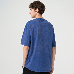 Ropa Urbana para Hombre de Alta Calidad con Logotipo Personalizado, Tejido de Punto Liso Teñido, Estilo Vintage, Corte Regular, 100% Algodón, Secado Rápido, Transpirable, Talla Grande - Product Image 4