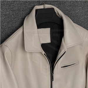 Veste en cuir souple Veste en cuir de qualité supérieure Veste en cuir à usage hivernal Couleur différente - Product Image 4