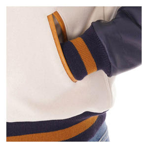 Vestes universitaires de haute qualité pour hommes, vestes universitaires vierges en gros, veste universitaire Letterman unie avec logo personnalisé pour hommes - Product Image 6