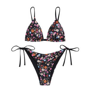 2024 Custom Fitness Sexy Women's 2-Piece Micro Mini <b>Bikini</b> Set with Underwire V-Neck Quick Dry & Matching <b>Skirt</b> - Product Image 2