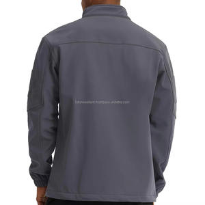 Chaqueta Softshell de proveedor de fábrica OEM con logotipo personalizado, chaquetas Softshell con cremallera frontal más vendidas a la venta para hombres - Product Image 2