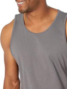 Débardeur de compression en polyester et élasthanne de haute qualité pour hommes, vêtements tricotés d'entraînement musculaire de style décontracté - Product Image 3