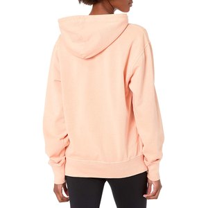 Women's <b>Peach</b> Hooded Sweatshirt Regular Fit Fleece Solid Color Pocket Design Winter Wear Waterproof Breathable Polyester/Cotton - Product Image 6