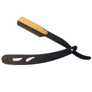 Rasoir de barbier sécurisé à pince dorée avec lame unique en acier inoxydable pour le visage, le corps et le bikini-MSR-101 Maclura - Product Image 1