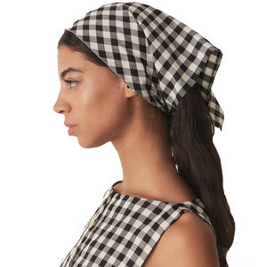 Nueva moda de fábrica directa, pañuelo cuadrado de algodón 100% de alta calidad, logotipo impreso personalizado, pañuelos de estilo largo, seda satinada alta - Product Image 5