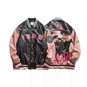 Gran oferta, chaqueta universitaria de cuero de lana con diseño de Letterman de satén Retro personalizada para hombre, talla XL, bordado, botón informal universitario, ODM - Product Image 3