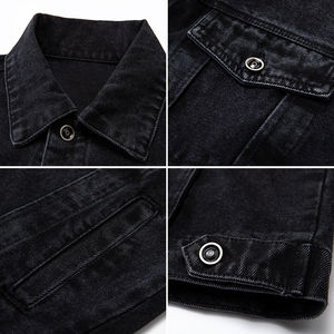 Vêtement d'hiver pour homme, coupe ajustée, tendance, confortable, manches longues, fermeture à boutons, veste avec poches à rabat sur le devant - Product Image 5