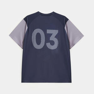 Venta al por mayor de encargo de gran tamaño camiseta para hombre de algodón pesado de tela orgánica transpirable Logo estampado Casual Streetwear OEM - Product Image 2