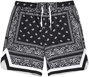 <b>Men's</b> Letter Graphic Print Drawstring Waist Active Track Shorts Print Drawstring Waist Summer Shorts with Pocket - Product Image 4