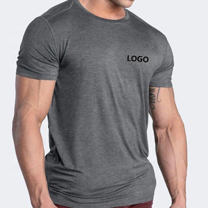 Camiseta Deportiva de Punto para Hombre con Logotipo Personalizado, de Secado Rápido, Transpirable, de Manga Corta, para Gimnasio, Entrenamiento, Fabricante OEM - Product Image 5
